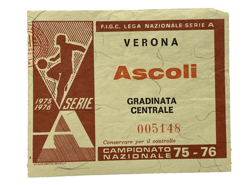Biglietto ticket verona - verona, ascoli