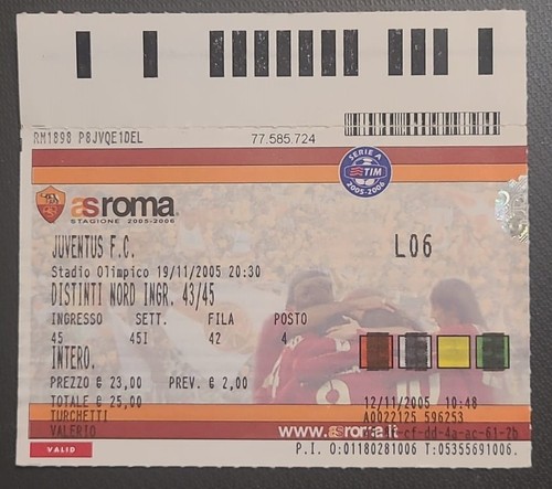 Biglietto serie roma juve - biglietto,